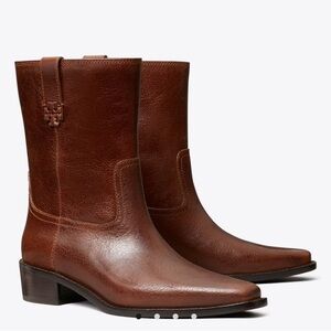 TORY BURCH CITY WESTERN ANKLE BOOT In Sierra Cognac